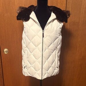 Lauren quilted vest with faux fur hood